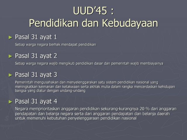 SAATNYA KEMBALI KE UUD 1945,  AKHIRI DIKOTOMI PENDIDIKAN