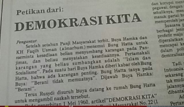 PASCA PILPRES 2024, RENUNGKANLAH PEMIKIRAN DEMOKRASI BUNG HATTA