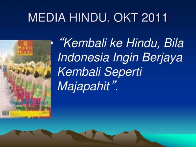 RENCANA KEBANGKITAN AGAMA HINDU,  APA JAWAB KITA